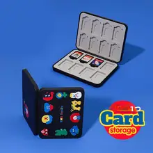 和風猫デザインのゲームカードケース【ピンク・スイッチ用・磁気吸着・１６カード収納】