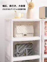 防塵透明シューズボックス【プラスチック製・折りたたみ・家庭用・多層タイプ】