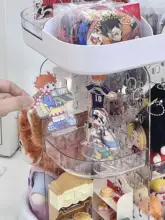 有孔ボード ディスプレイラック 360度回転 卓上 多段 コンパクト アクスタ フィギュア バッジ グッズ 収納