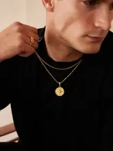 ゴールドコンパスネックレス【ユニセックス・おしゃれ・アクセサリー】