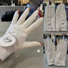 柔らかく通気性抜群のゴルフ用 レディースグローブ【防滑・ホワイト】