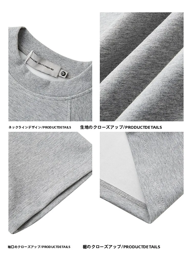 オーストラリア産アクリル空気層Tシャツ：ボックスシルエットで抗皺・親肤性を実現