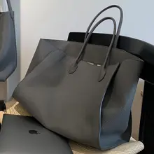 大容量グレーショルダートートバッグ【女性用・洗練されたデザイン・通勤用】