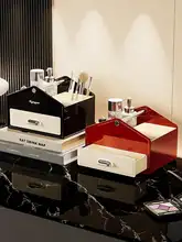 ヴィンテージ化粧品収納ボックス【デスクトップ用・口紅・ペン立て】