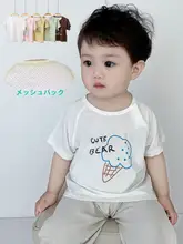 夏用キッズ半袖Tシャツ【通気性抜群・メッシュ素材・モダール】