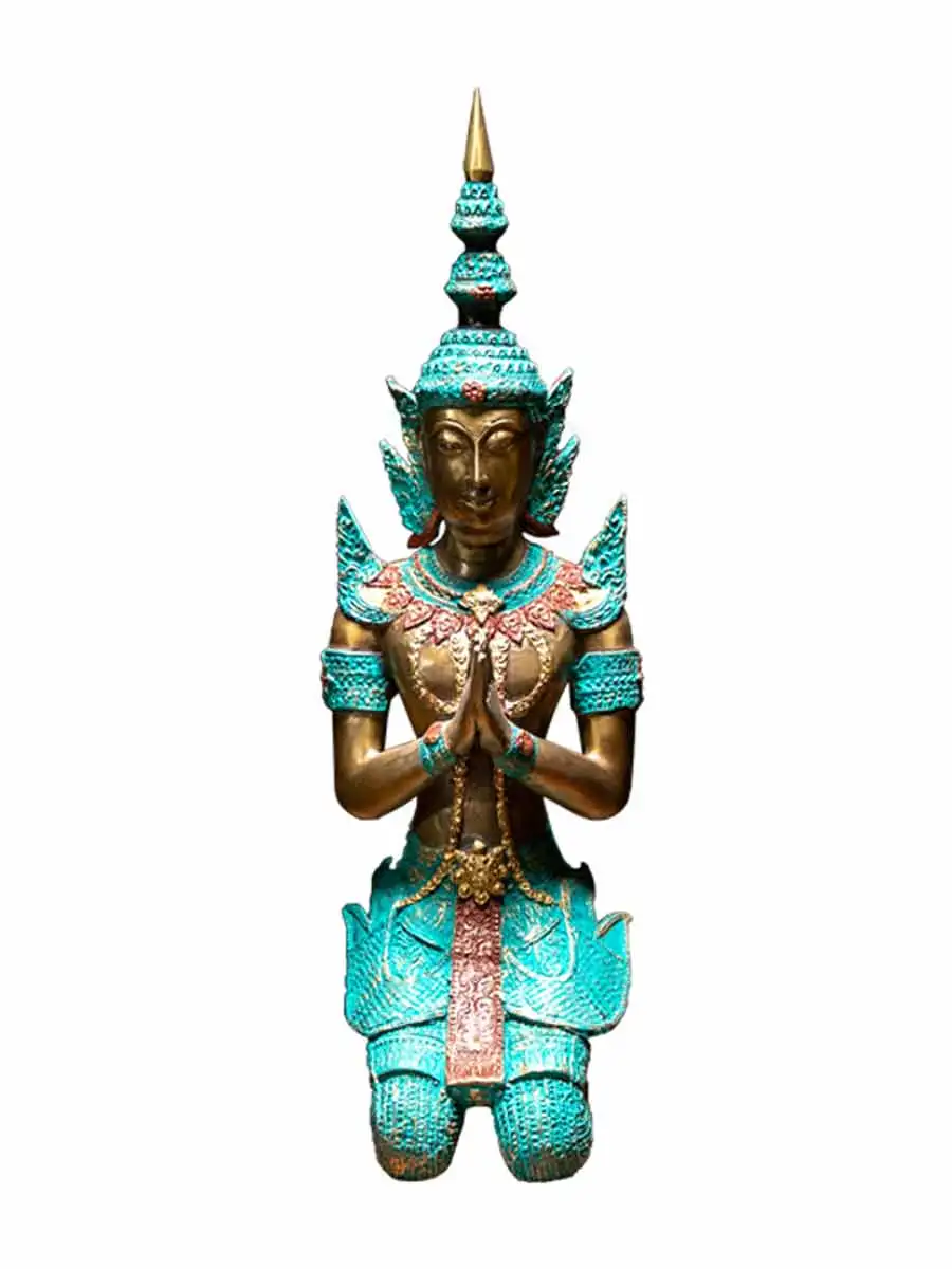 美しい東南アジア風の玄関装飾用小物：タイ製全銅製禅スタイルのデザインと実用性
