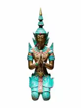 美しい東南アジア風の玄関装飾用小物【タイ製・全銅製・禅スタイル】
