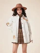 可愛いクマ柄長袖シャツ【春用・フィット・襟付き】