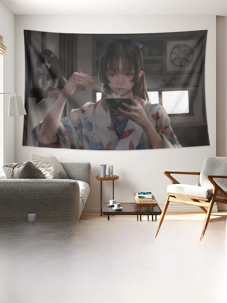 女の子向けイラスト壁掛けポスター：ゲーム配信者風の部屋装飾に最適な選択
