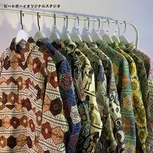 ヴィンテージ風 緩やかなシルエットの民族柄刺繍シャツ【男女兼用・秋冬用・バロックスタイル】