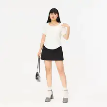 ホワイト半袖Tシャツ【大きいサイズ・シンプルデザイン・夏用】