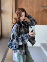 アメリカンビンテージ風グラフィティチェック柄ショートジャケット【学院風・フリル付き・秋春用】（セットアップ対応）