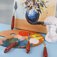 アクリル絵具用画刀セット【平刀・小尖刀・パレットナイフ・美術用品】【子供用・プロ用】