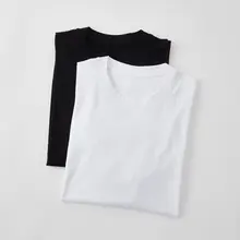 速乾性のある短袖Tシャツ【男性用・コットン・涼感・ホワイト・ブラック・ゆったりフィット】