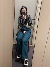 デニムパンツ 女性 ハイウエストスリムヴィンテージブルースリム裏起毛快適暖かい