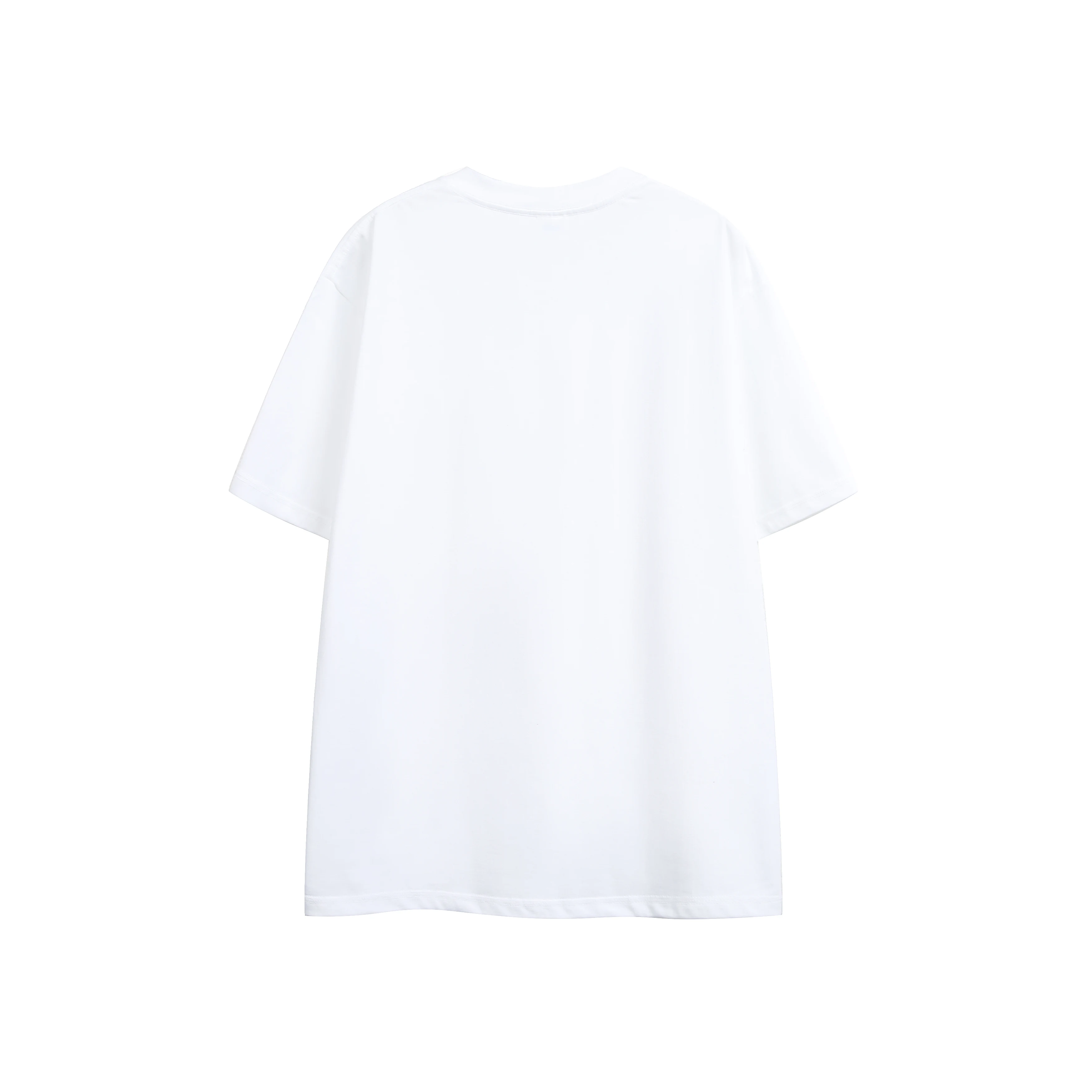 デザイン性のあるラウンドネック Tシャツ ベージュ：ユニセックス・純棉・通気性を重視したカジュアルウェア