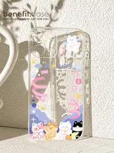 かわいいカートゥーン猫耳デザインのiPhoneケース【シリコン製・14ProMax対応・個性的】