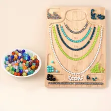 竹製DIYデザイントレー【ネックレス・ブレスレット用・収納・ディスプレイ】