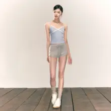 アメリカンレトロスタイルの女性用ショートパンツ【ハイウエスト・タイトフィット・夏用】