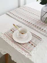 おしゃれなストライプデザインのテーブルマット【防熱・インテリア向け】
