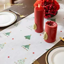 アメリカンビンテージ風テーブルランナー【クリスマス・モダンスタイル・長方形テーブル用】