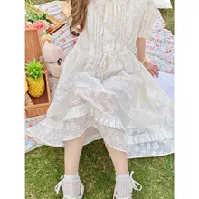 春らしい花柄ワンピース【大きなフレア・フィット・少女向け】