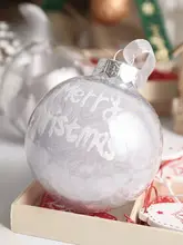 クリスマスオーナメント 透明ボール 手描き カラフル DIY ハンドメイド素材 クリスマス飾り ギフト