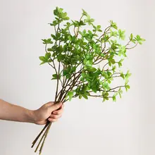 北欧風の人工観葉植物【吊り下げ鐘型・長いマツムシ草の枝・リビング用装飾】