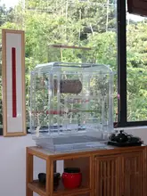 優秀全透明観賞用インコケージ【高透視・多機能デザイン・ひな鳥にも最適】