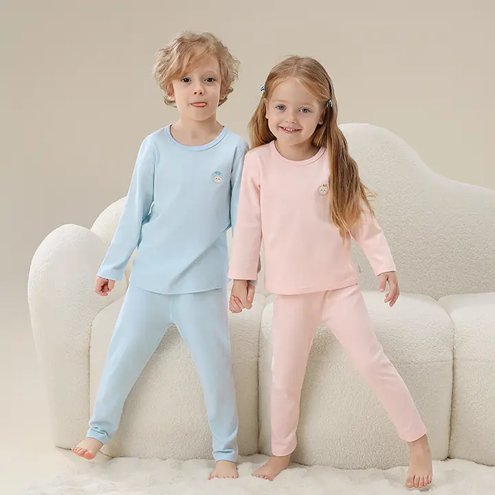 子供用秋コットンパジャマ【トップス・パンツ・暖かいインナー・ホームウェア】（セットアップ対応）