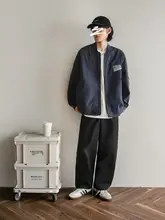 刺繍入り野球ジャケット【秋用・カジュアルスタイル・ユニセックス】（セットアップ対応）