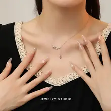 925純銀製の花モチーフネックレス【シンプルで高級感あるデザイン・優しい雰囲気】