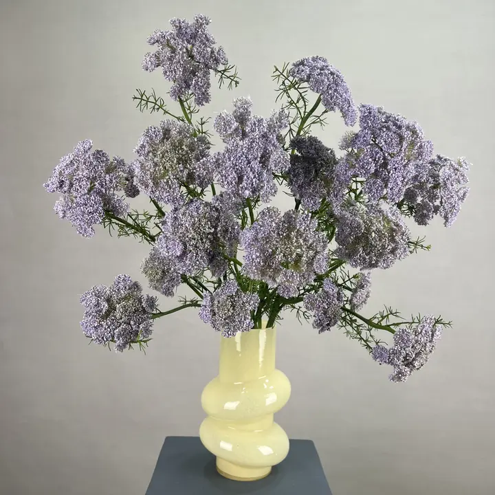 レース調造花アート【インテリア装飾用・花瓶付き・撮影小道具】