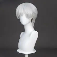 コスプレ用 シルバーの短髪ウィッグ【軽やかな毛先・石紀元風・カジュアルスタイル】