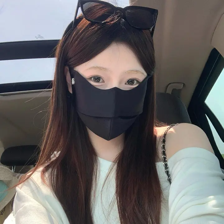 高品質な透明バイオヒアルロン酸UVカットマスク【夏用・通気性・立体デザイン・美顔効果】