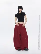速乾性バルーンパンツ【ヒップホップスタイル・オーバーサイズ・メタリックスター柄】（セットアップ対応  ）