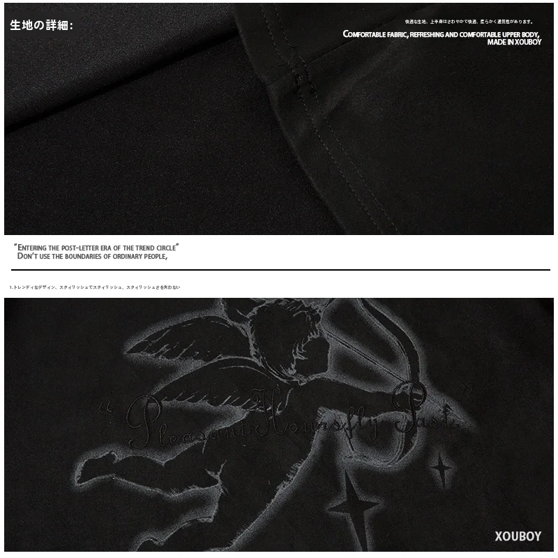 天使プリント半袖Tシャツ【レディース・カジュアル・フィット・ユニセックス】