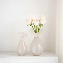 高級感のあるデザイン！アートガラス花瓶【リビング・ホテル・民宿用・装飾アクセサリー】