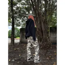 Urinie19 カモフラージュカーゴパンツ【アメリカンストリートスタイル・ゆったりワイドレッグ】