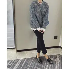 カラフルプルオーバーニットトップス【フィット・秋冬用】