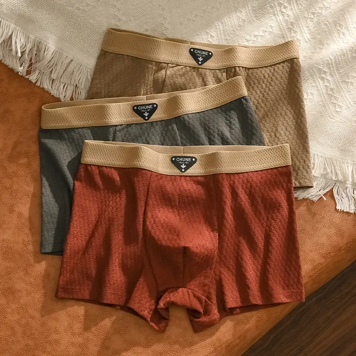 通気性に優れたコットン素材の男性用ボクサーパンツ【快適なフィット感・四角型】（セットアップ対応）