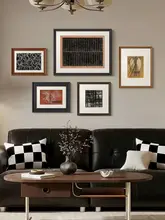 フランス風ヴィンテージスタイルのリビング装飾画【抽象デザイン・レトロ・玄関用】（セットア ップ対応）