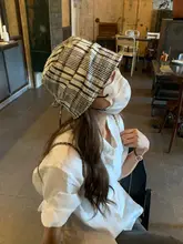 レトロチェック柄フ Fisherman Hat【春夏用・小顔効果 ・バケットハット】