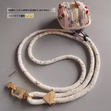ミニ収納ポーチ【モバイルストラップ・ふわふわ素材・長めデザイン・耳電話・鍵・小銭入れ】
