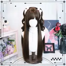 ロリータ風ロングストレートウィッグ【甘美なデイリースタイル・自然な仕上げ】