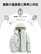 デザイン性抜群の冬用ウィンドブレーカー【フリースライニング・三合一・防風・登山用】（セットアップ対応）