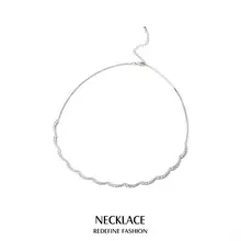 高級感あるペンダントネックレス【ロックボーンチェーン・秋冬用・シンプルデザイン】