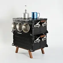 TNR アウトドアキャンプ用 25L メタルマルチ収納ボックス【亜鉛メッキ・車のトランク用】