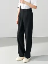 高級感あるブラックスーツパンツ【職業用・ストレート・フィット】