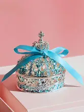 婚礼用クラウンジュエリーボックス【欧風デザイン・指輪・ネックレス・イヤリング収納】